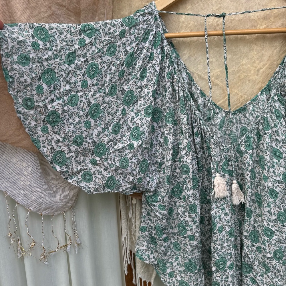 Spell Kombi Flutter Top In Sage - image 5